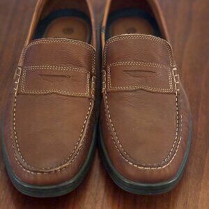 Johnston & Murphy Cort Leather Loafers; Brown; Size 12